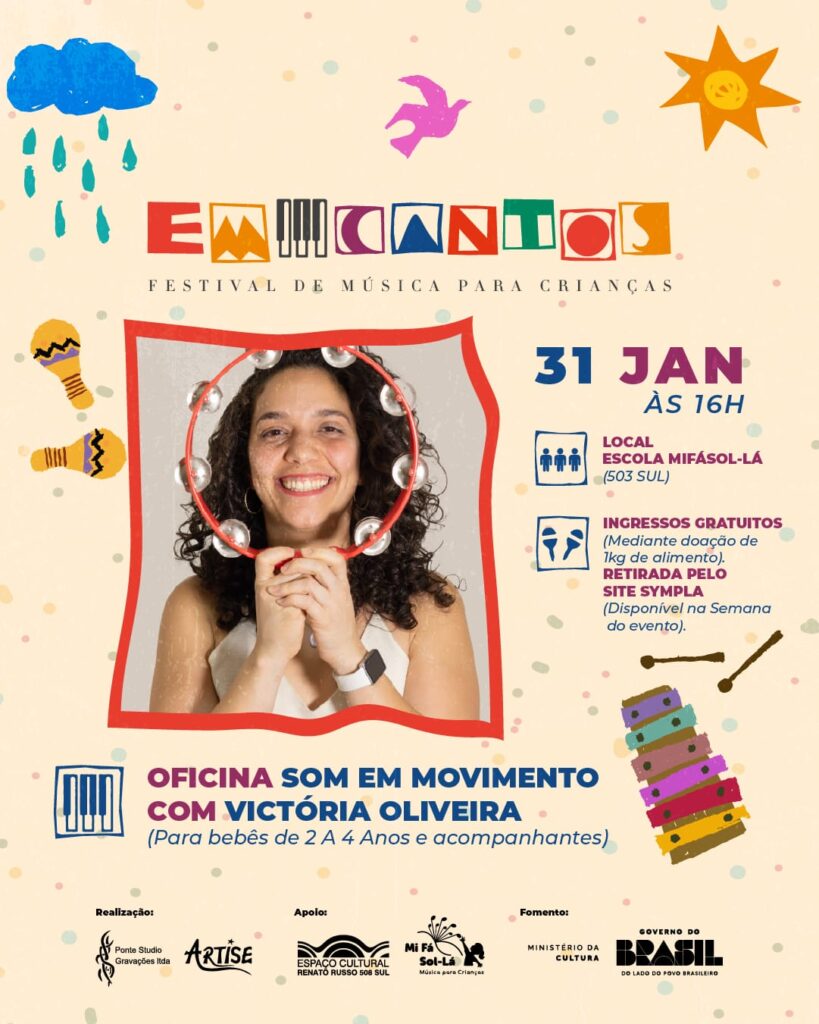 Festival Em Cantos Realiza Oficina de Dança Para Famílias na Asa Sul