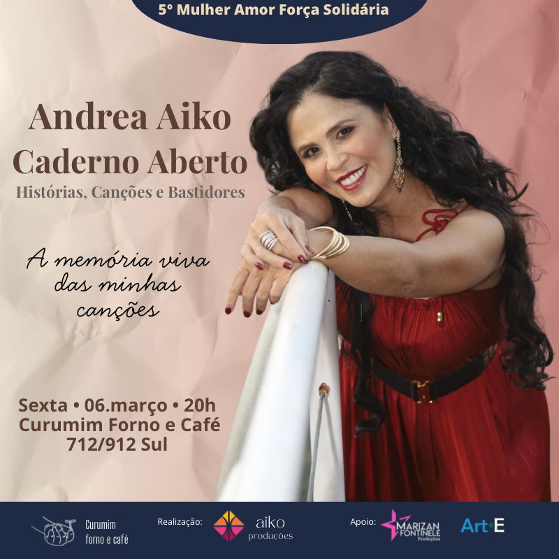 Andrea Aiko Apresenta “Caderno Aberto”: Um Mergulho em Reinvenção e Recomeços Andrea Aiko Apresenta “Caderno Aberto”: Um Mergulho em Reinvenção e Recomeços