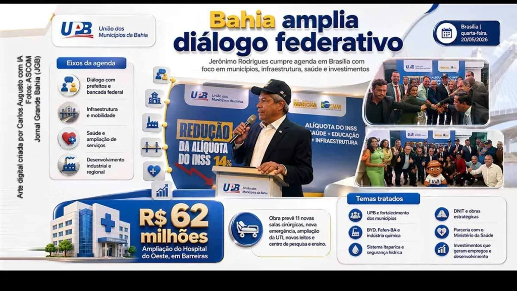 Governador Jerônimo intensifica investimentos em saúde e infraestrutura da Bahia em Brasília Governador Jerônimo intensifica investimentos em saúde e infraestrutura da Bahia em Brasília