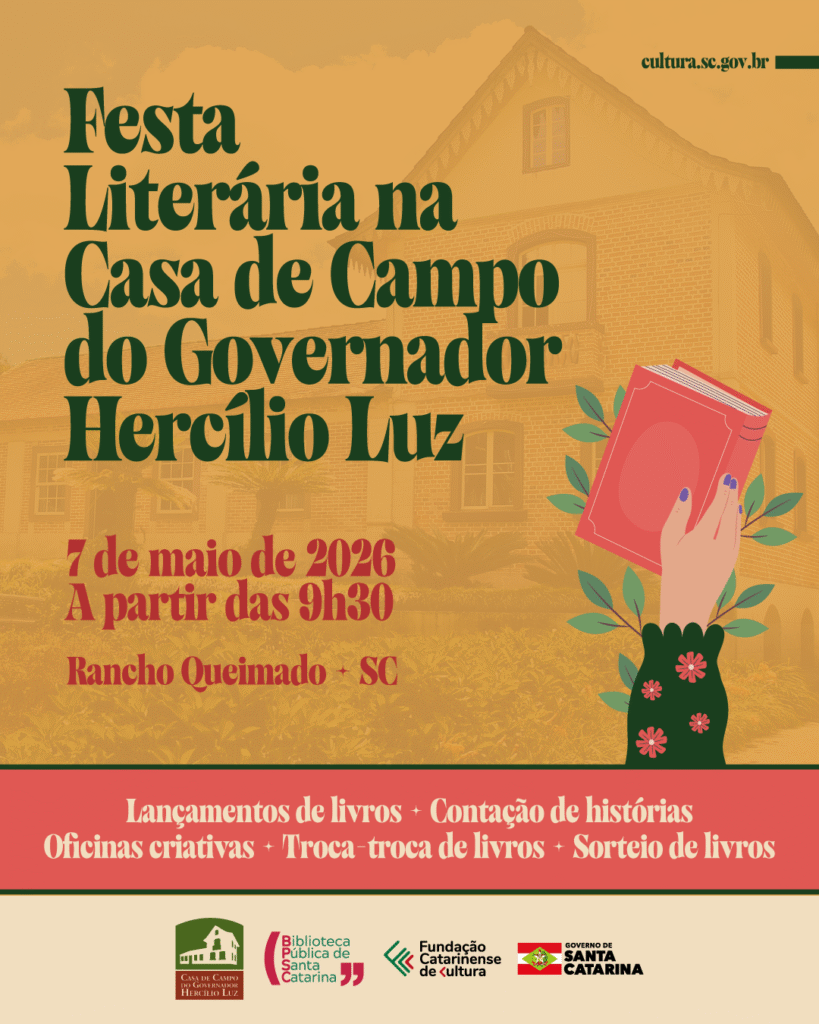 Descubra a 1ª Festa Literária da Casa de Campo do Governador Hercílio Luz